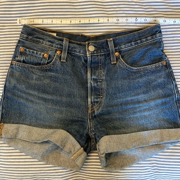 Levi's 501 Long Shorts 27 Blue Clue - Picture 4 of 9